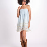miniabito babydoll ARTEMIS LVSS2026125 BLUE lug von siga 