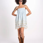 miniabito babydoll ARTEMIS LVSS2026125 BLUE lug von siga 