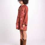 mini caftano con ricami fiori TESS LVSS2026114 TERRACOTTA lug von siga 