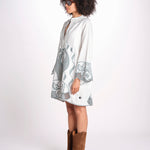 mini caftano con ricami fiori TESS LVSSS2026109 OFF WHITE lug von siga 