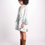 mini caftano con ricami fiori TESS LVSSS2026109 OFF WHITE lug von siga 