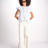 camicia con plastron in pizzo FREYA 744902 WHITE mabe 