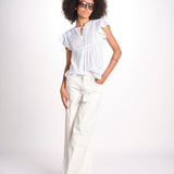 camicia con plastron e stelline NAVY 747302 WHITE mabe 