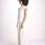 camicia con plastron e stelline NAVY 747302 WHITE mabe 