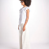camicia con plastron e stelline NAVY 747302 WHITE mabe 