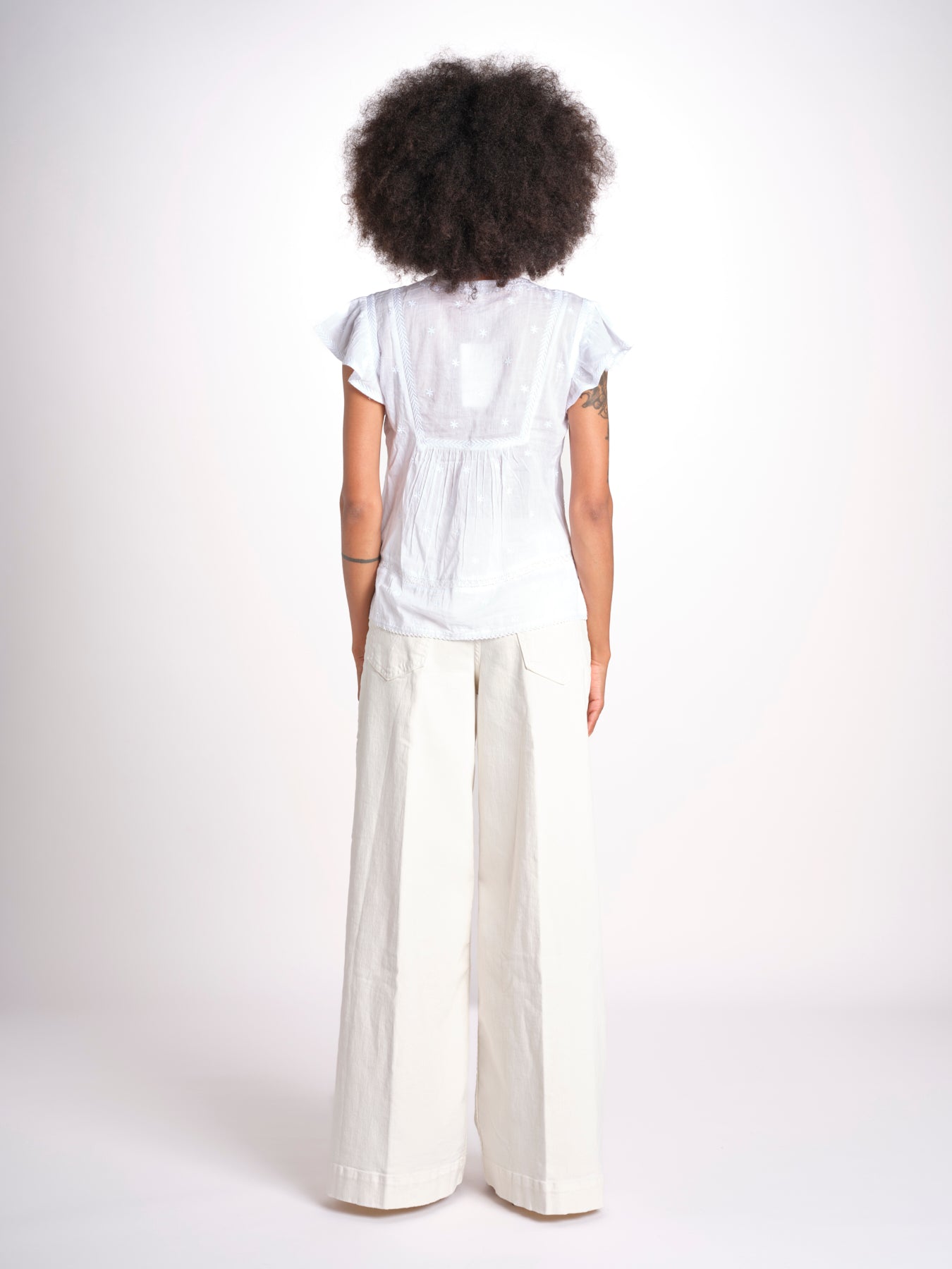 camicia con plastron e stelline NAVY 747302 WHITE mabe 