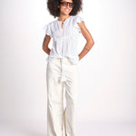 camicia con plastron e stelline NAVY 747302 WHITE mabe 