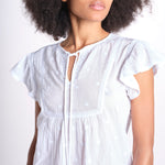 camicia con plastron e stelline NAVY 747302 WHITE mabe 