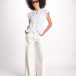 camicia con plastron e stelline NAVY 747302 WHITE mabe 