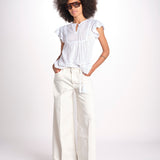 camicia con plastron e stelline NAVY 747302 WHITE mabe 