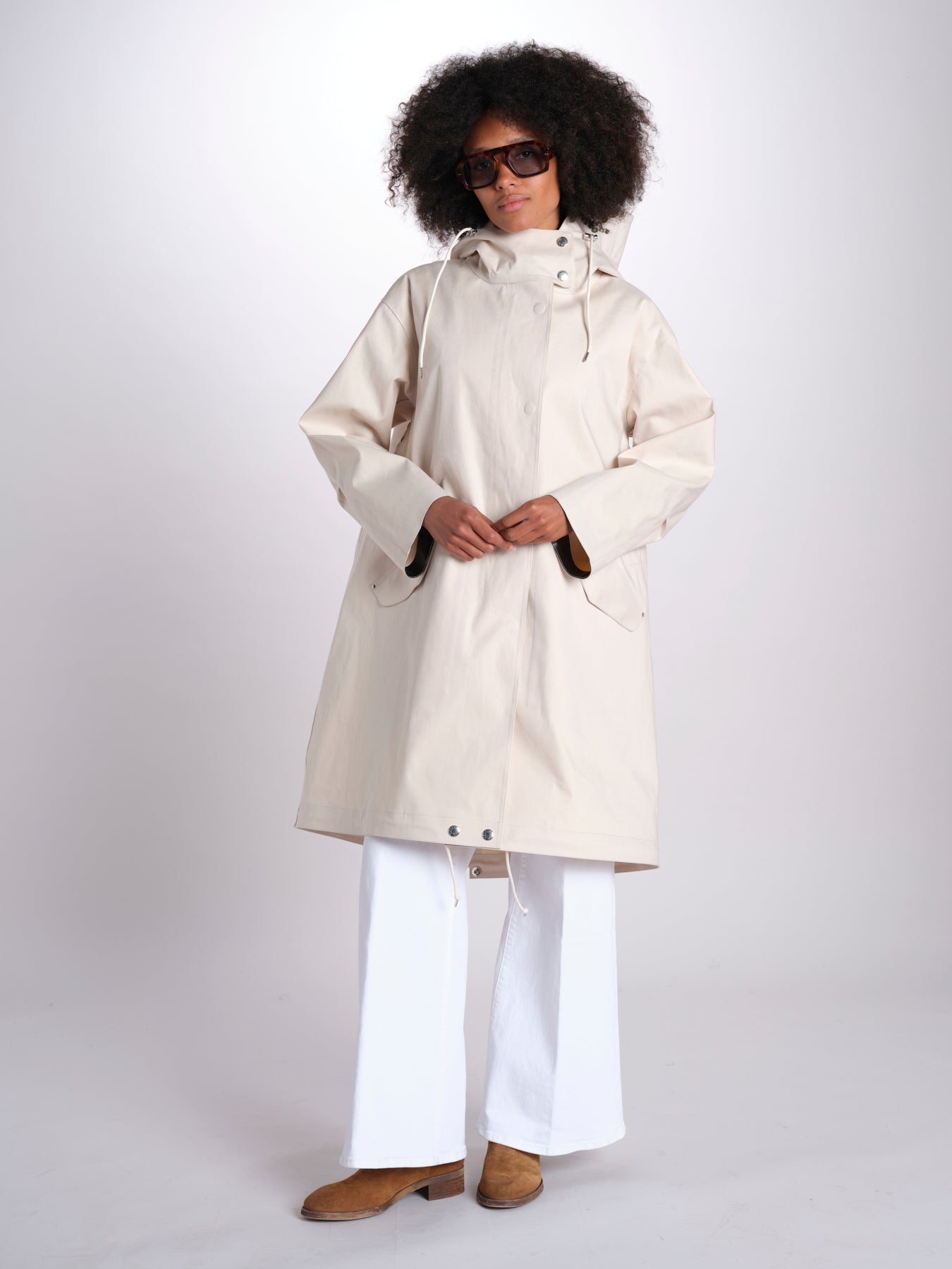 parka con cappuccio LR-1061/D 8Z05 OFF WHITE mackintosh 