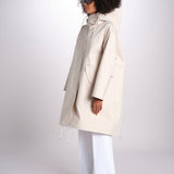 parka con cappuccio LR-1061/D 8Z05 OFF WHITE mackintosh 