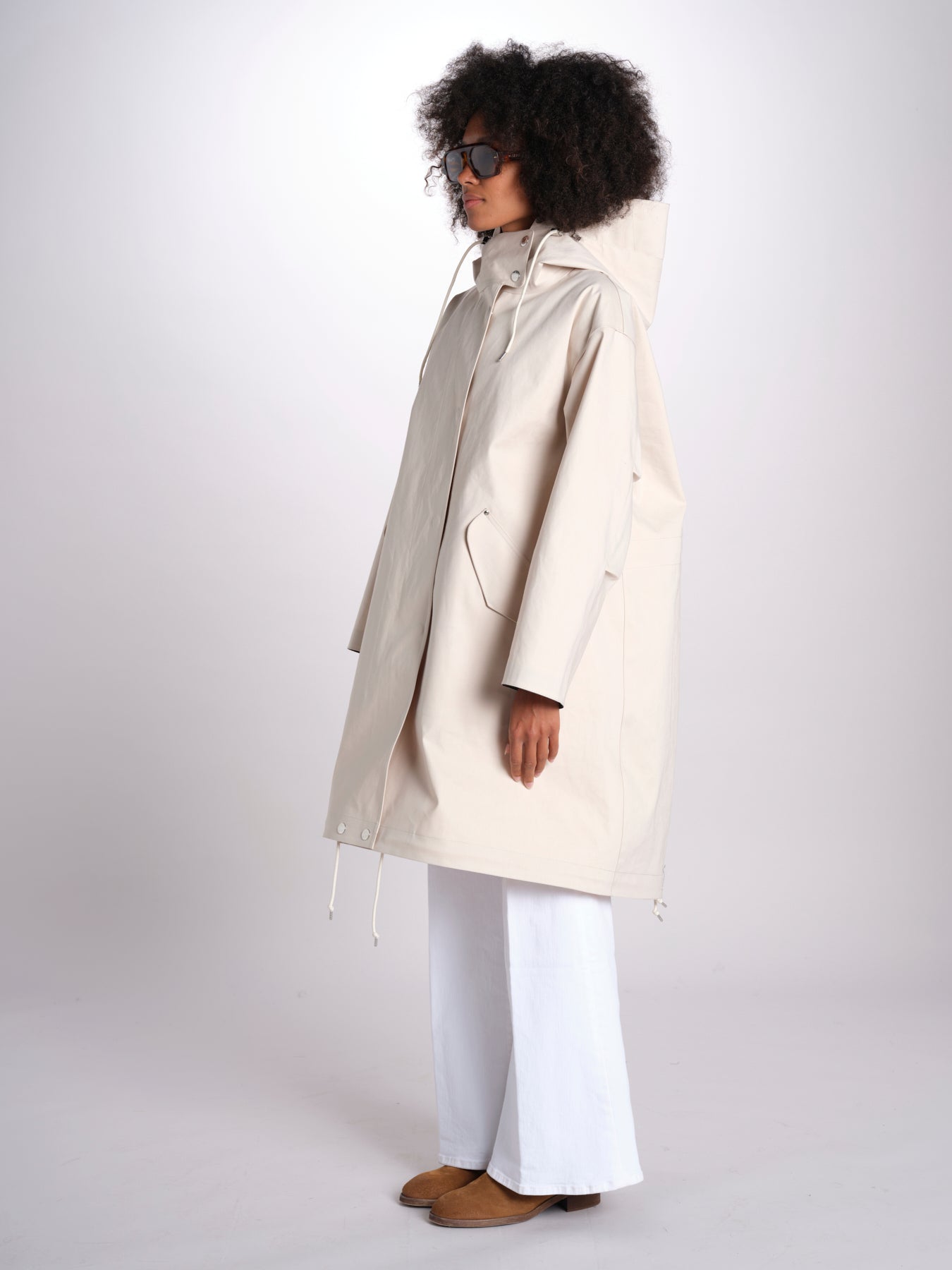 parka con cappuccio LR-1061/D 8Z05 OFF WHITE mackintosh 
