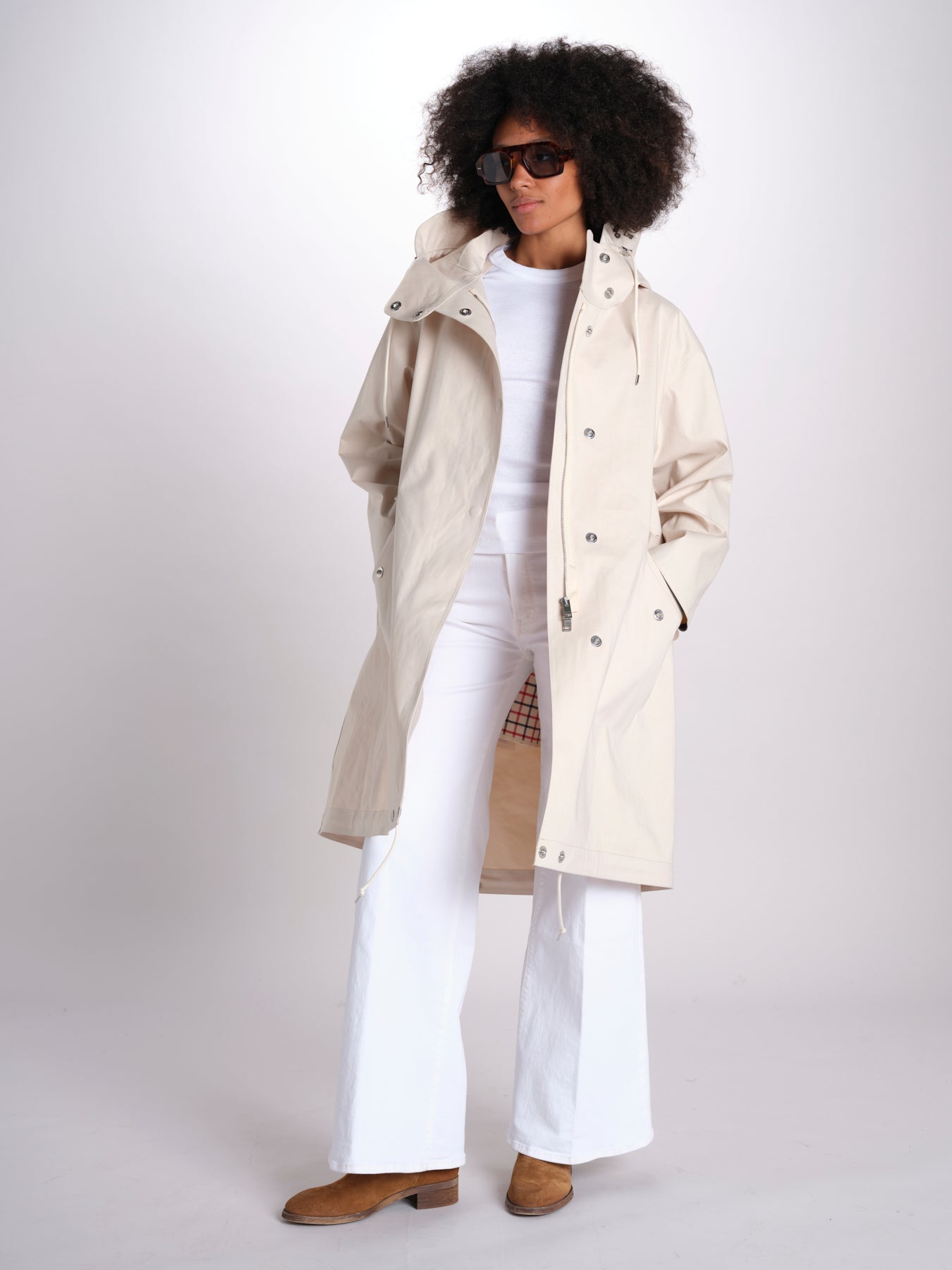 parka con cappuccio LR-1061/D 8Z05 OFF WHITE mackintosh 