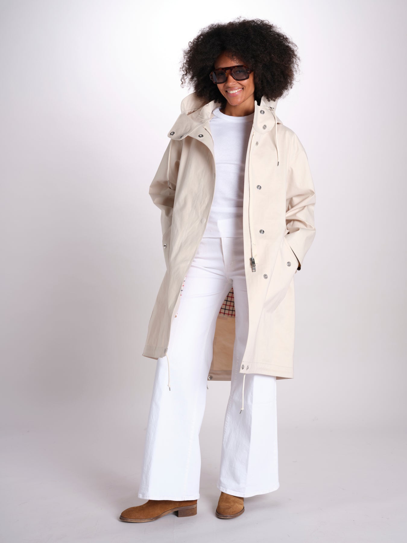 parka con cappuccio LR-1061/D 8Z05 OFF WHITE mackintosh 