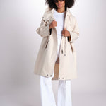 parka con cappuccio LR-1061/D 8Z05 OFF WHITE mackintosh 