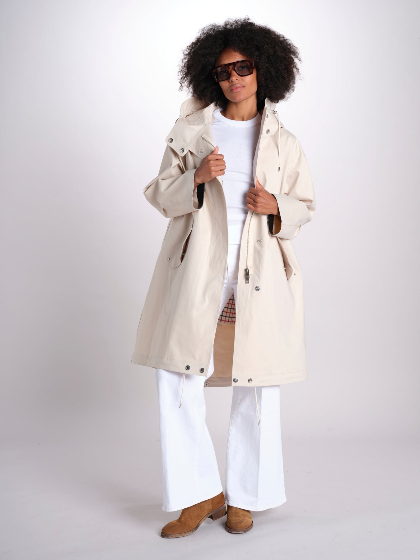 parka con cappuccio LR-1061/D 8Z05 OFF WHITE mackintosh 