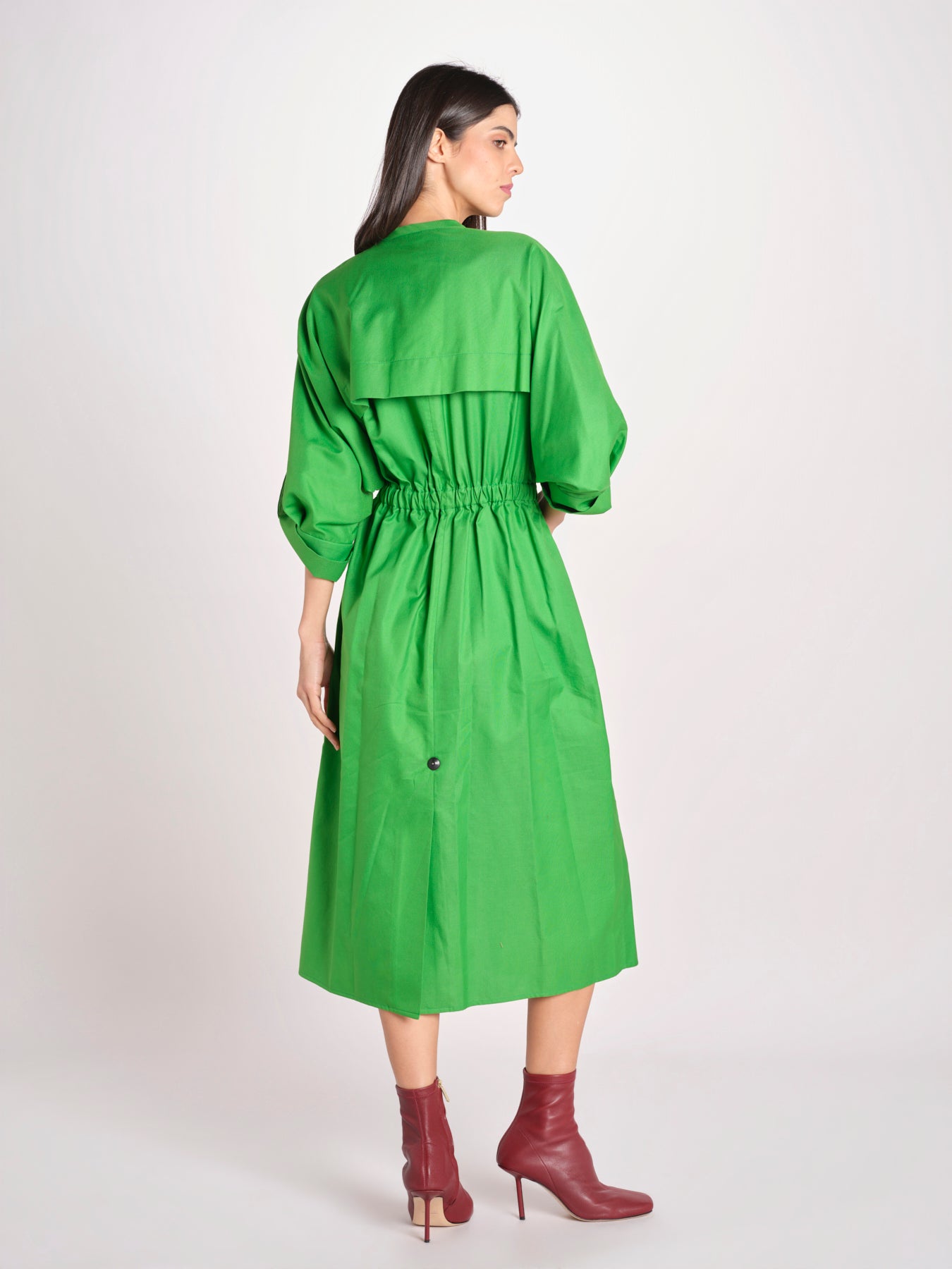 abito chemisier in cotone E20FR08 GREEN martin grant 