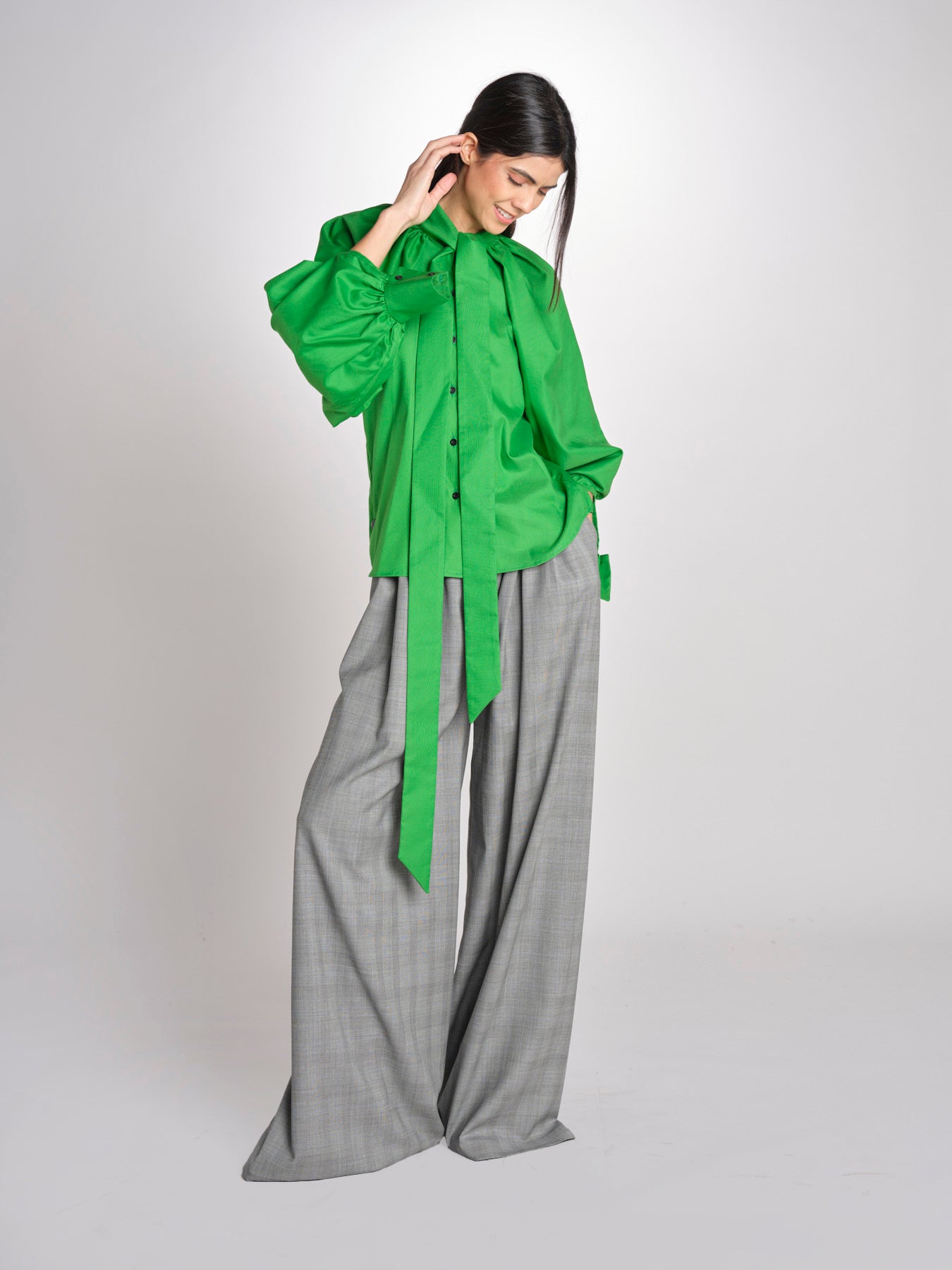 camicia con nodo E20T07 GREEN martin grant 