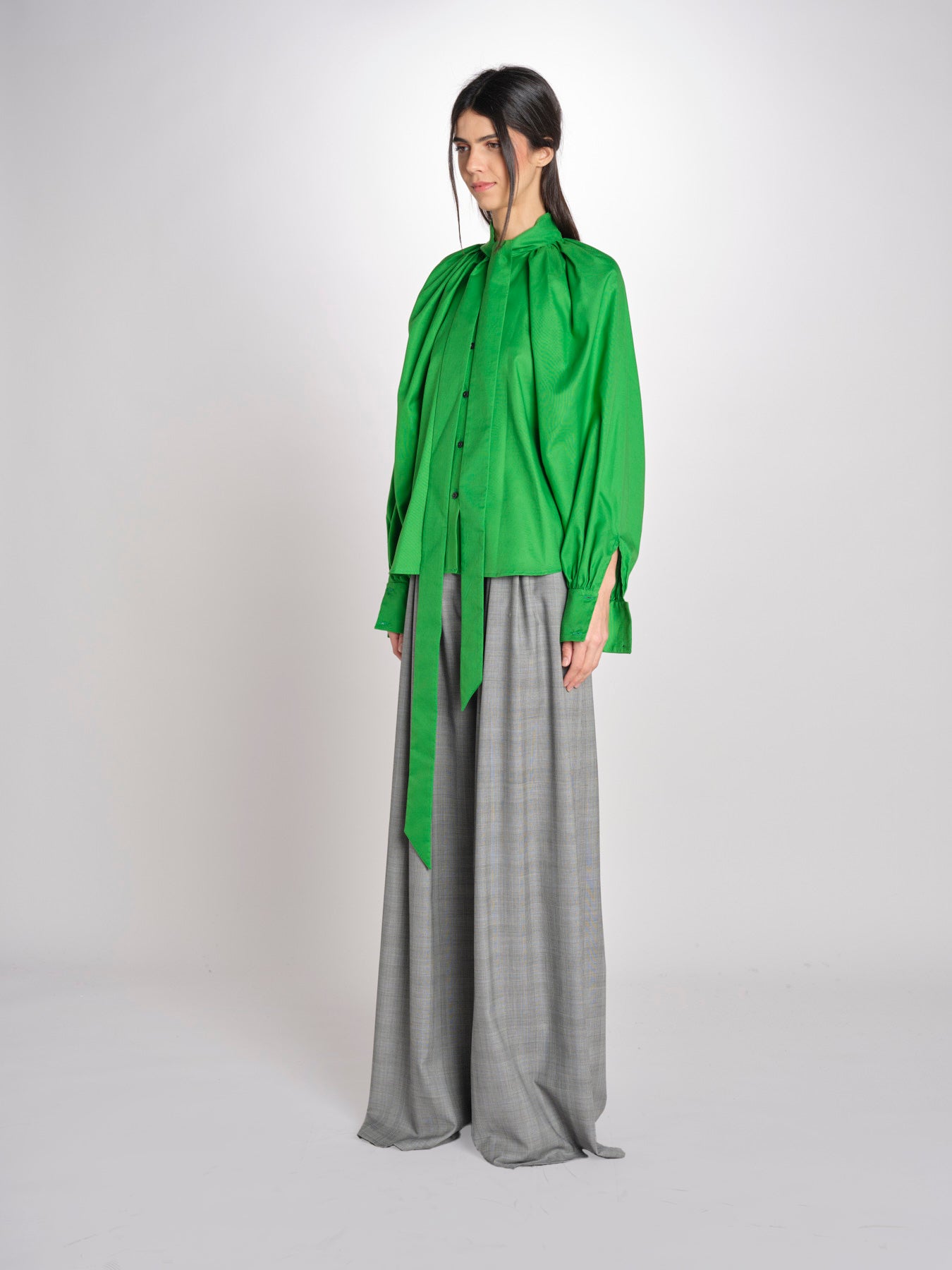 camicia con nodo E20T07 GREEN martin grant 