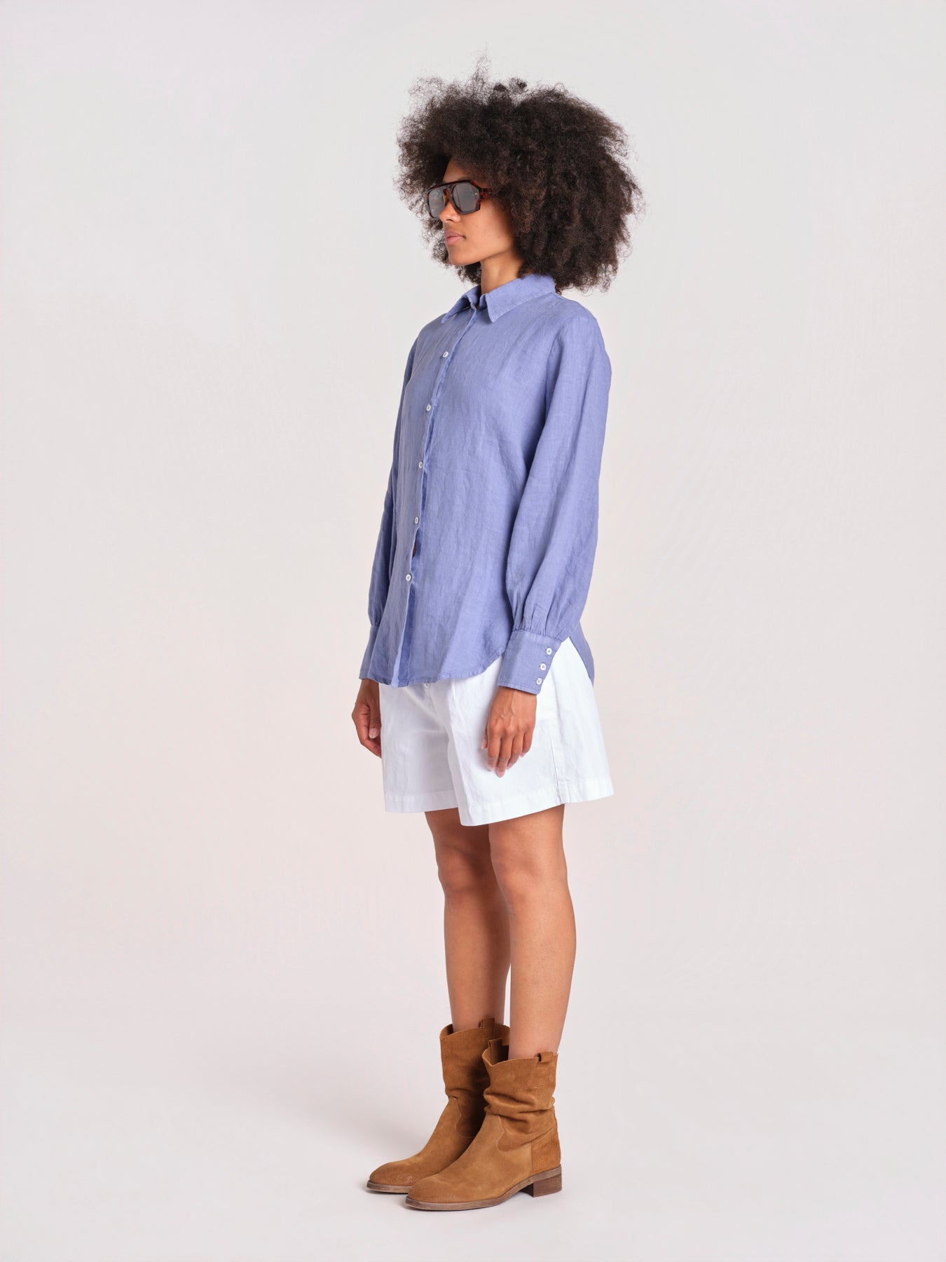 ANNA camicia in lino maschile ANNA M29D0ANNA_T2159 U427 TULIP massimo alba 