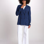 giacca doppiopetto garza CARLOTTA2 M29D0CARL2_ MIDNIGHT massimo alba 