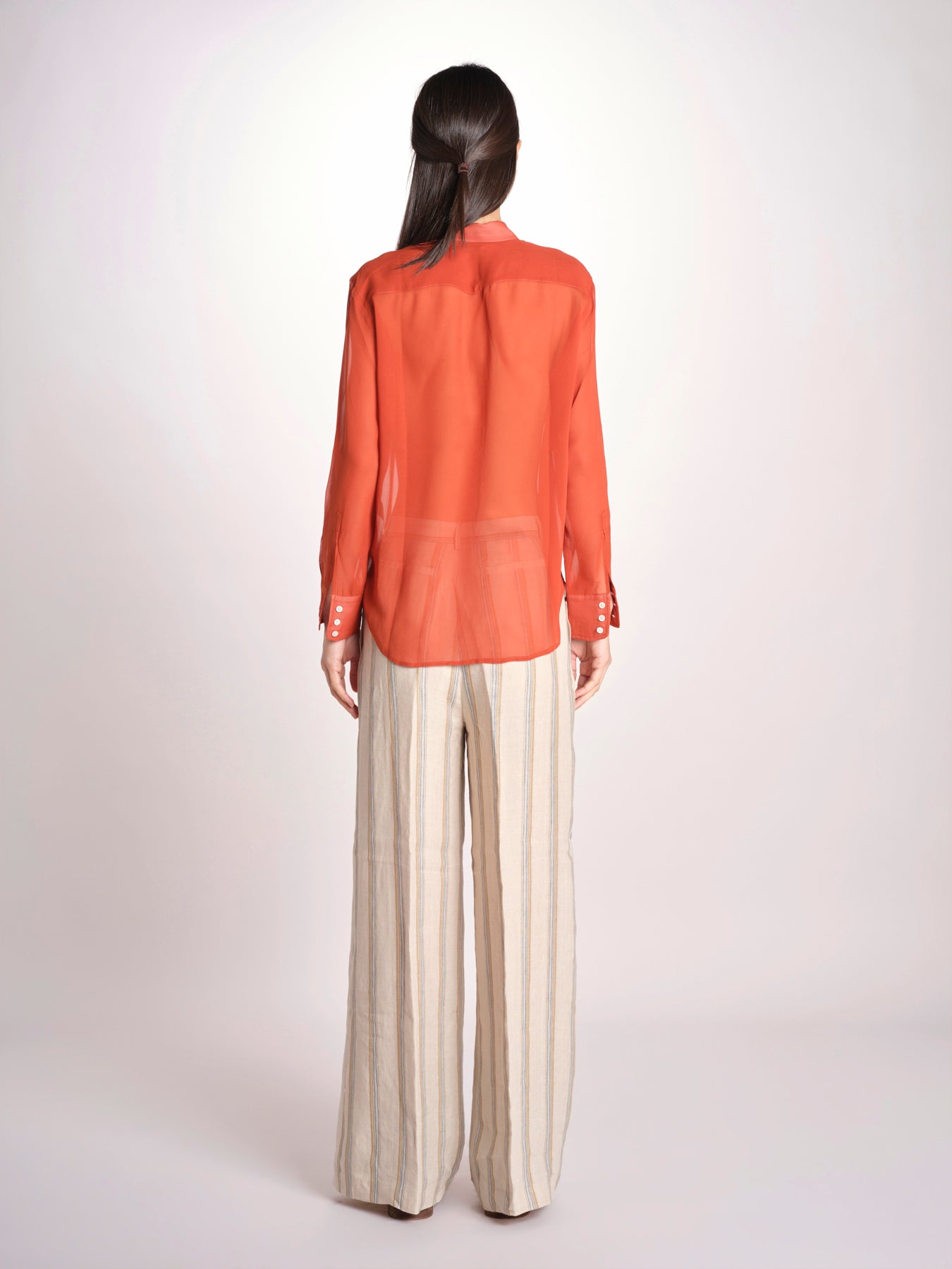 Pantalone in lino rigato KARLY M29DOKARLY_T2301 R708 BEIGE massimo alba 