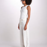 pantalone in lino LAMIA M29D0LAMIA_T3290 Q001 BIANCO massimo alba 