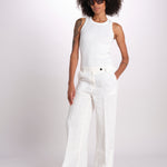 pantalone in lino LAMIA M29D0LAMIA_T3290 Q001 BIANCO massimo alba 