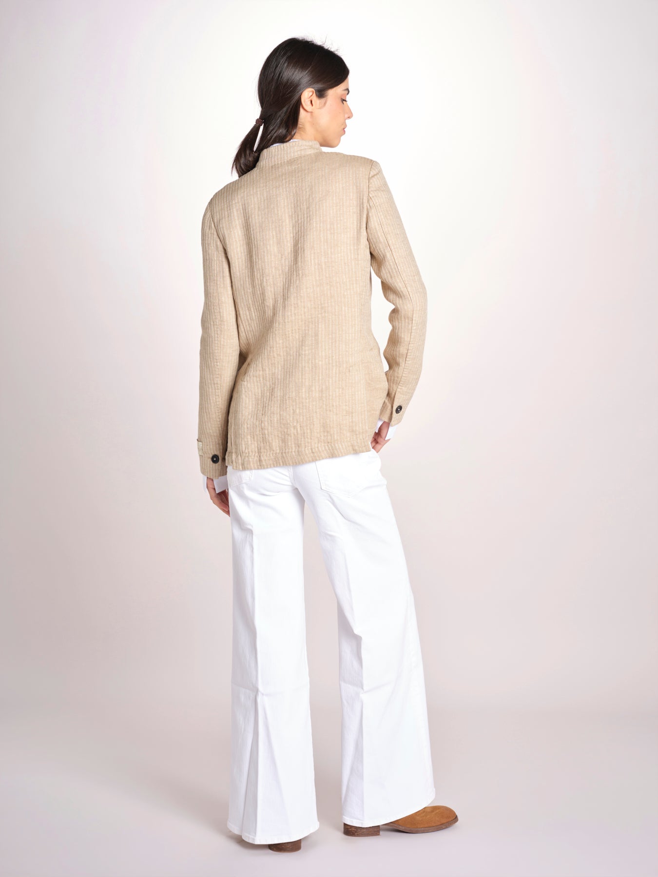 giacca guru a righe P29D0BALIW naturale massimo alba 