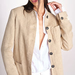 giacca guru a righe P29D0BALIW naturale massimo alba 