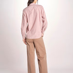 Camicia a righe con rouches P29D0GEMMA OLD ROSE massimo alba 