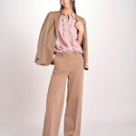 Camicia a righe con rouches P29D0GEMMA OLD ROSE massimo alba 