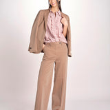Camicia a righe con rouches P29D0GEMMA OLD ROSE massimo alba 