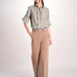 Camicia a righe con rouches P29D0GEMMA seaweed massimo alba 