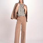 Camicia a righe con rouches P29D0GEMMA seaweed massimo alba 