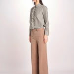 pantalone solaro P29D0LAMIA coffee massimo alba 