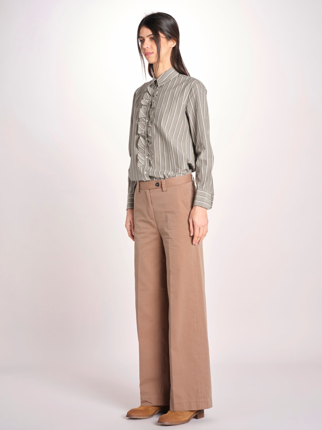 pantalone solaro P29D0LAMIA coffee massimo alba 