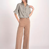 pantalone solaro P29D0LAMIA coffee massimo alba 
