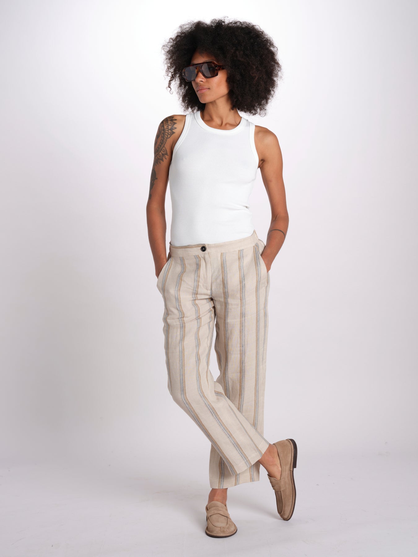 pantoline in lino SPARU M29D0_T2301 R708 massimo alba 