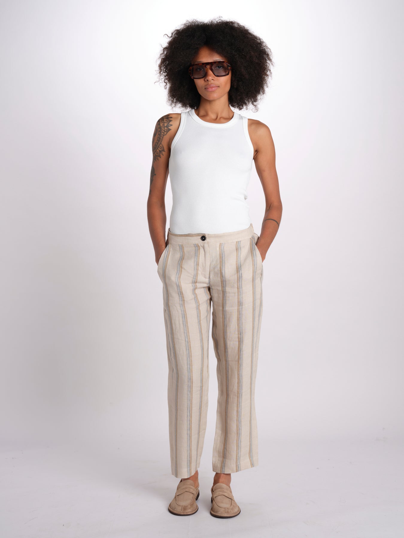 pantoline in lino SPARU M29D0_T2301 R708 massimo alba 