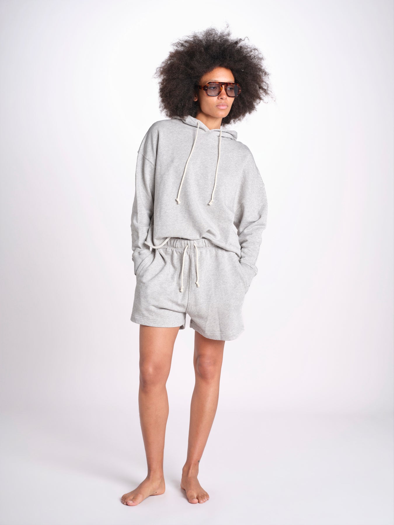felpa con cappuccio EDGE03.07 80 GREY MEL. merz b 