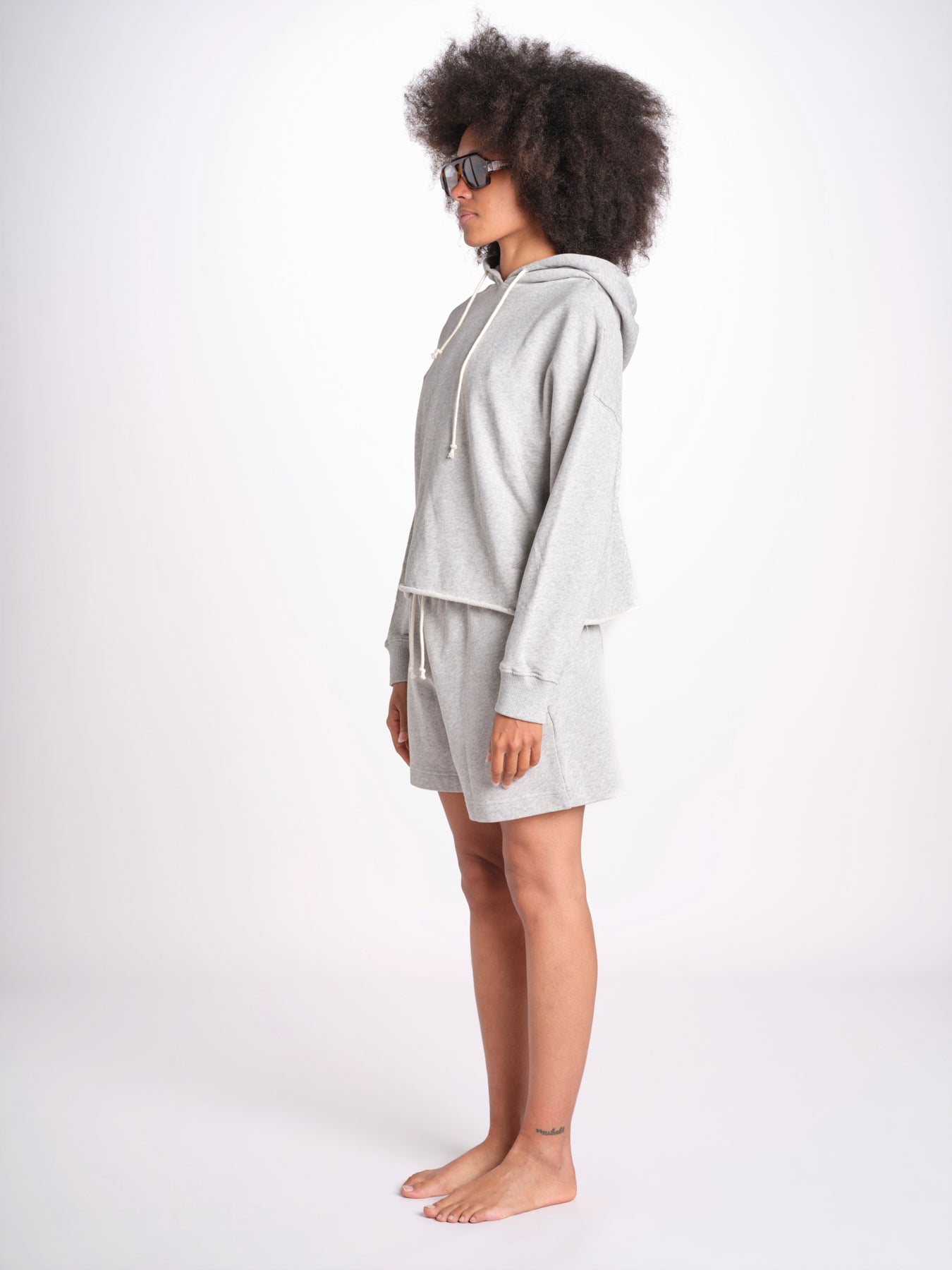 felpa con cappuccio EDGE03.07 80 GREY MEL. merz b 