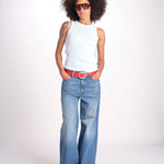 canottiera americana a costine WRIB TANK01 01 WHITE merz b 