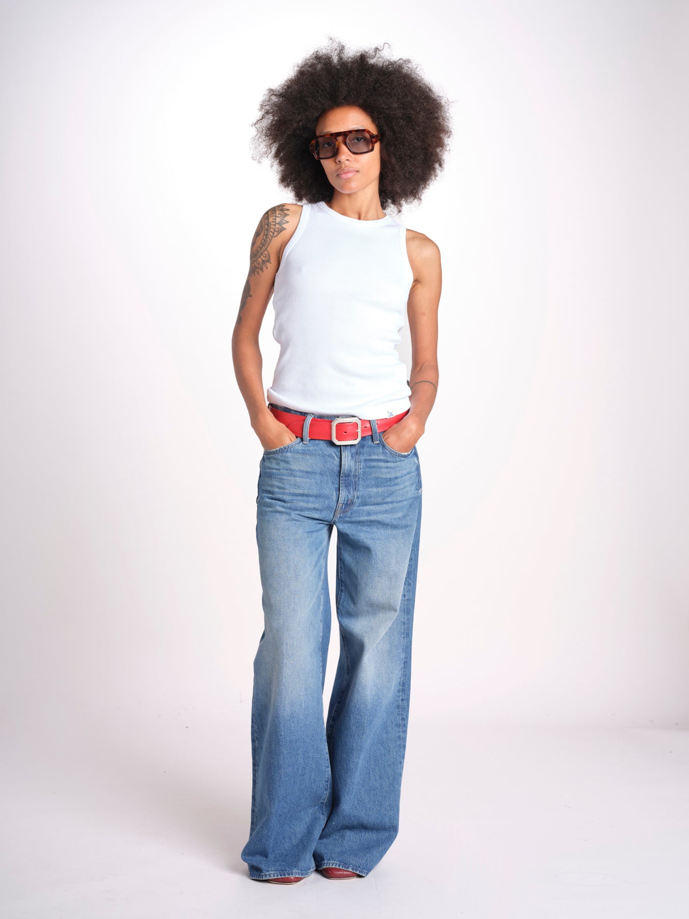 canottiera americana a costine WRIB TANK01 01 WHITE merz b 
