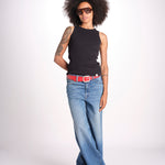 canottiera americana a costine WRIB TANK01 99 DEEP BLACK merz b 