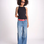 canottiera americana a costine WRIB TANK01 99 DEEP BLACK merz b 