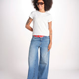 t-shirt girocollo manica corta WSCT20 01 WHITE merz b 