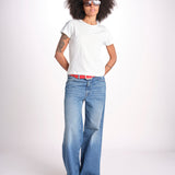 t-shirt girocollo manica corta WSCT20 01 WHITE merz b 