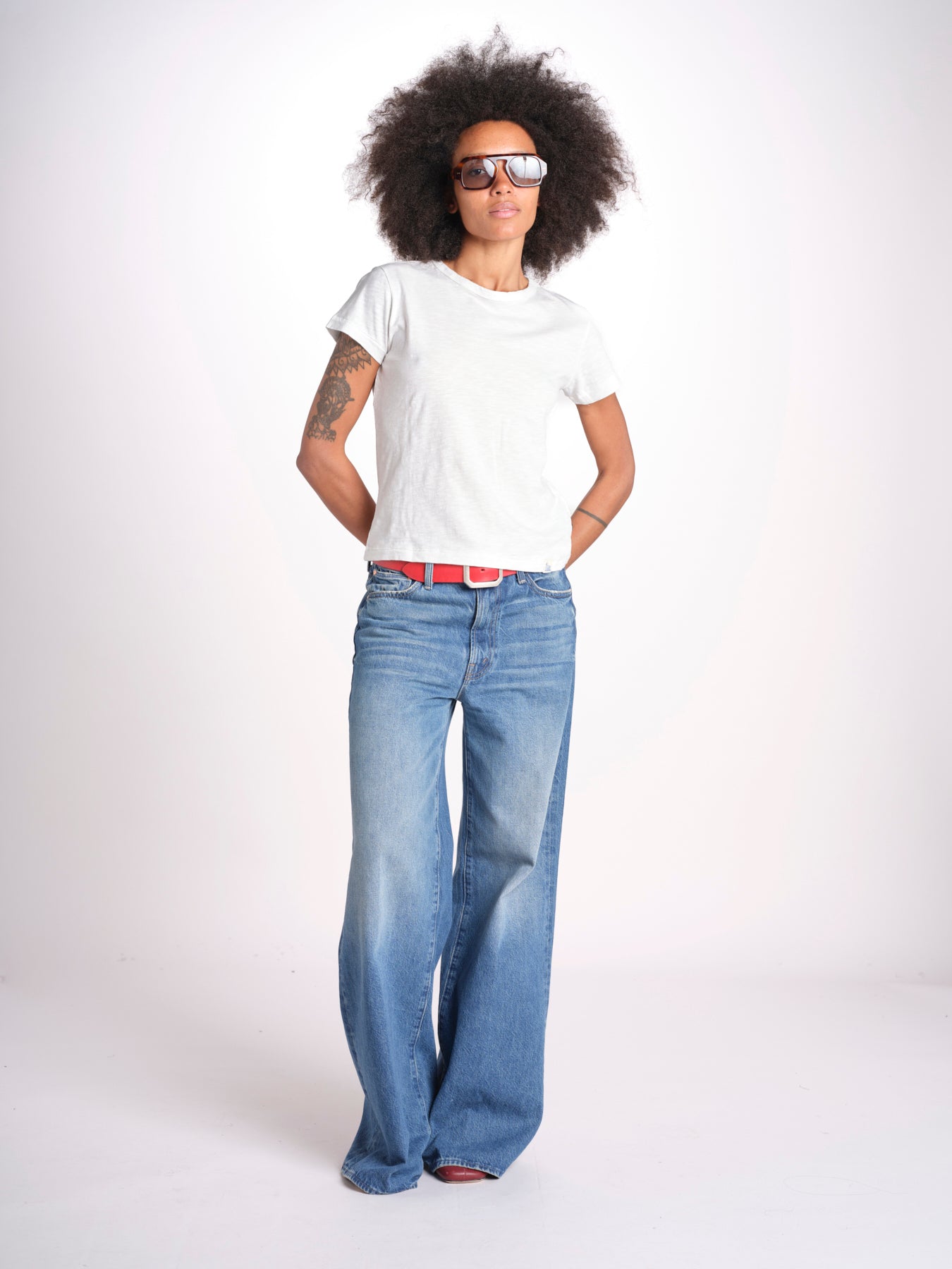 t-shirt girocollo manica corta WSCT20 01 WHITE merz b 